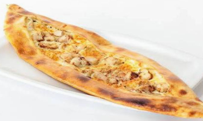 Chicken and cheese pide