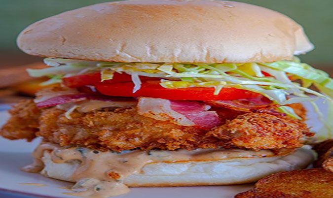Chicken Burger with the Lot