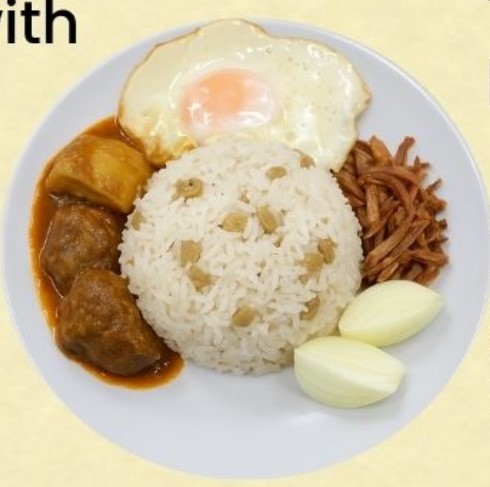 Rice Beans with Fried Egg