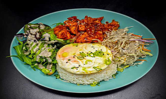Spicy Chicken Stir-Fry Rice Bowl