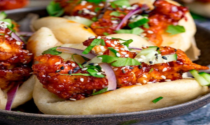 Grilled Chicken Bao Buns