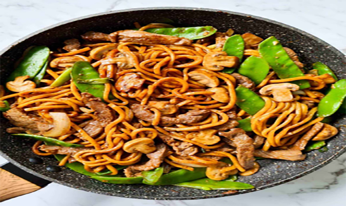 Braised Chicken Stir Fried Hokkien Egg Noodles