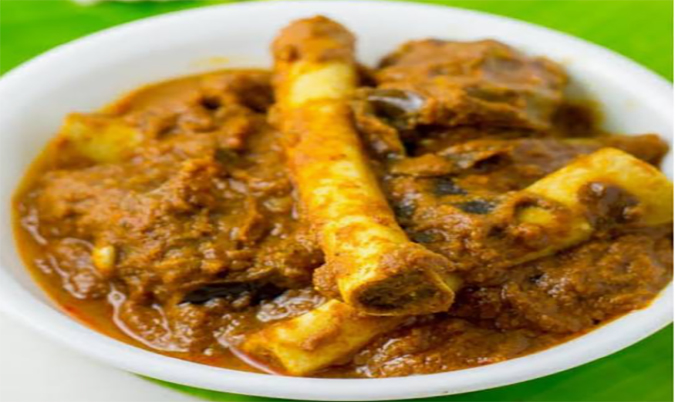 Goat curry (with bones)