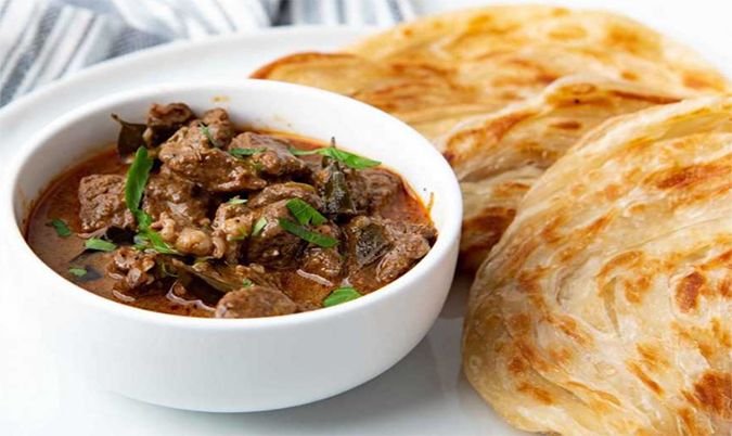 2 Parotta with Curry