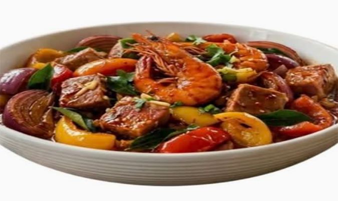 Seafood devilled