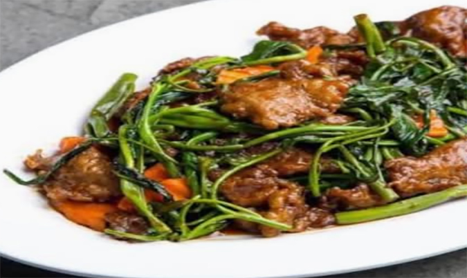 Kankun & beef devilled