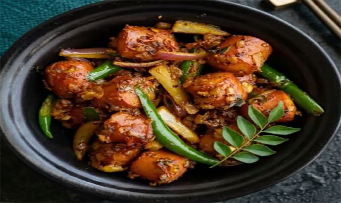 Spicy chicken nai miris sausage devilled