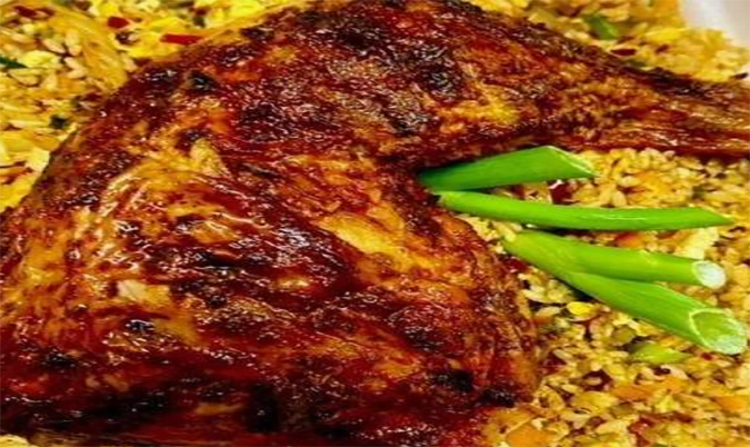 Fried rice and roast chicken