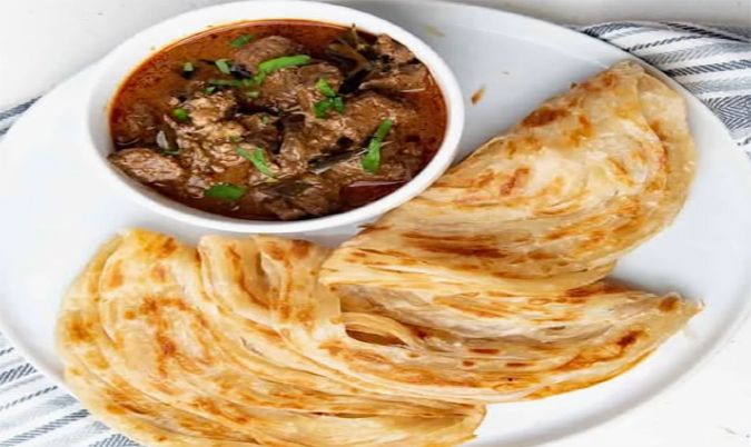 Beef curry & partha