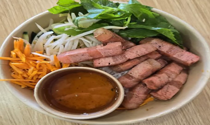 Vegan Pork Belly Noodles Salad