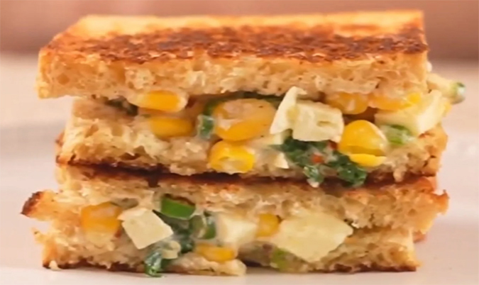 Paneer Cheese Corn Sandwich