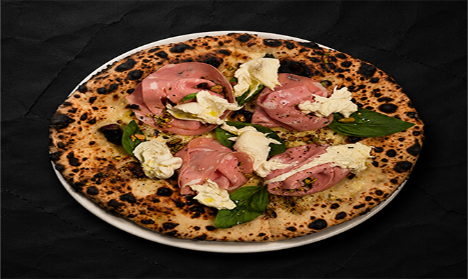 Pistachio & Mortadella Pizza