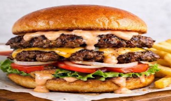 Double Stack Precinct Beef Burger