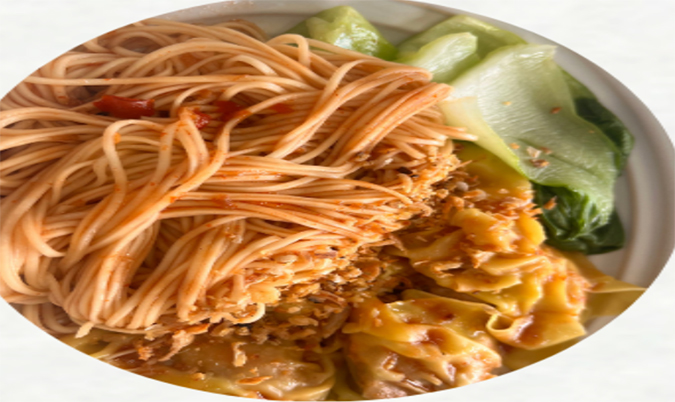 Dry noodle wonton