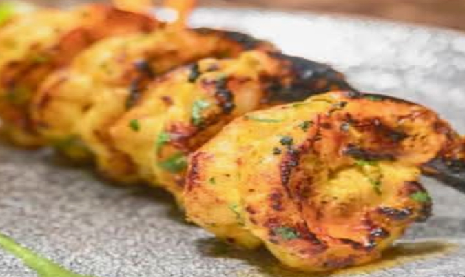 Grilled Basil Prawns