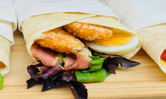 Sweet chilli chicken wrap with lot