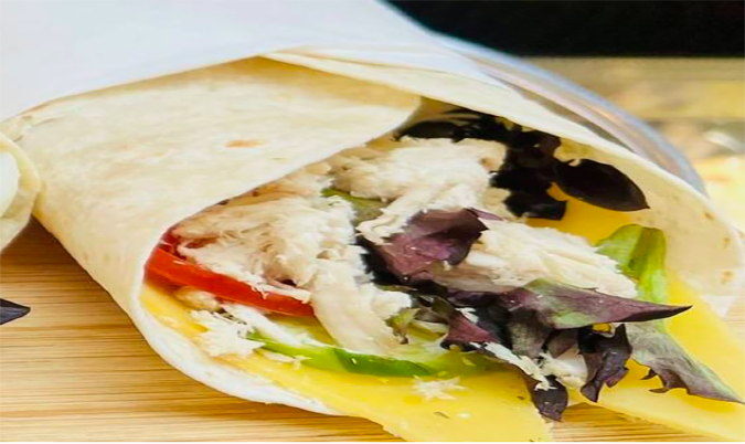 Chicken and salad wrap