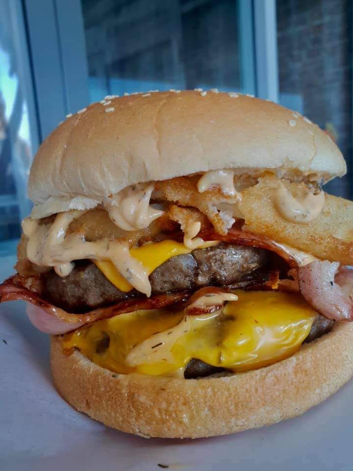 Double Cheesy Bacon Shack Stack Burger